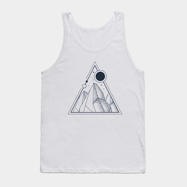 Mountains. Double Exposure. Geometric Style Tank Top by SlothAstronaut